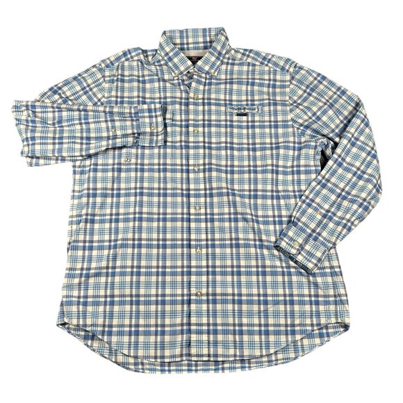 Vineyard Vines Mens Large Blue Harbor Shirt LS Button Down‎ Vented Nylon Shirt - Picture 1 of 13